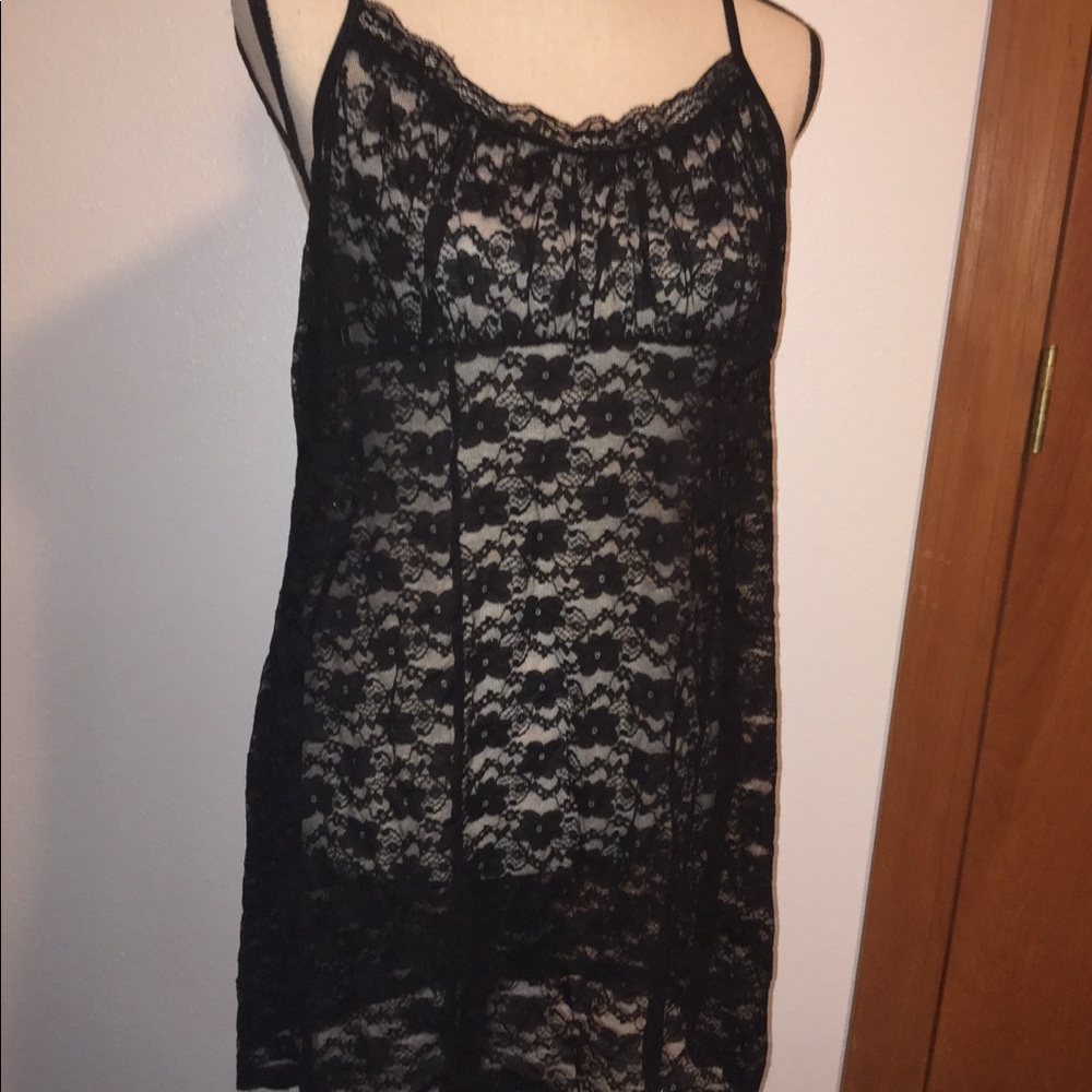 Sheer lace nightgown
